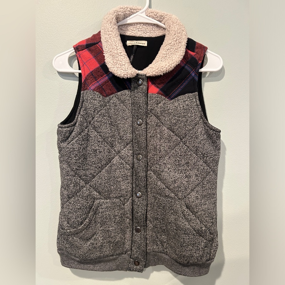CHECK & STRIPE VEST
